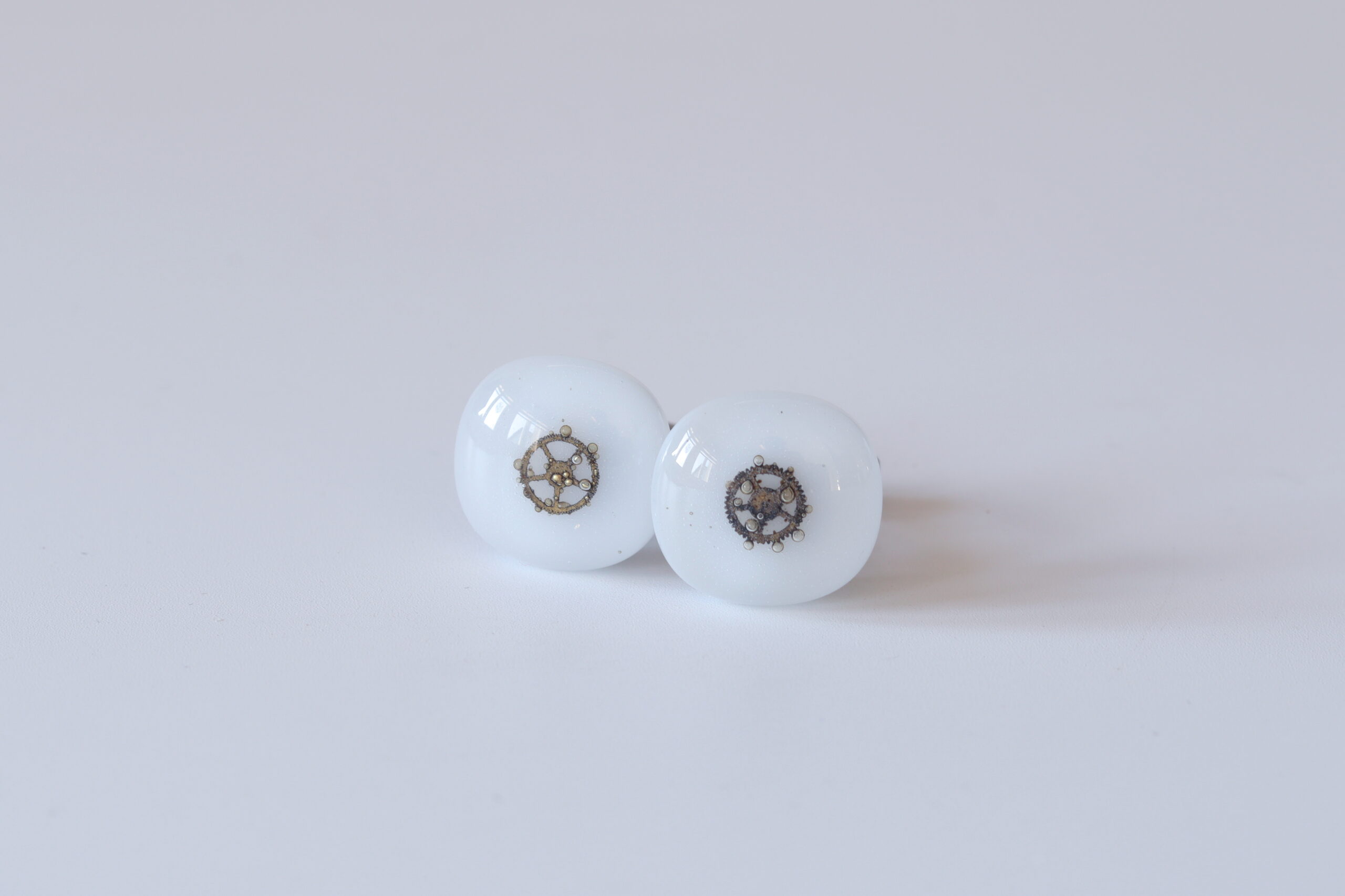 Manžetové knoflíčky Engineer white & bronze