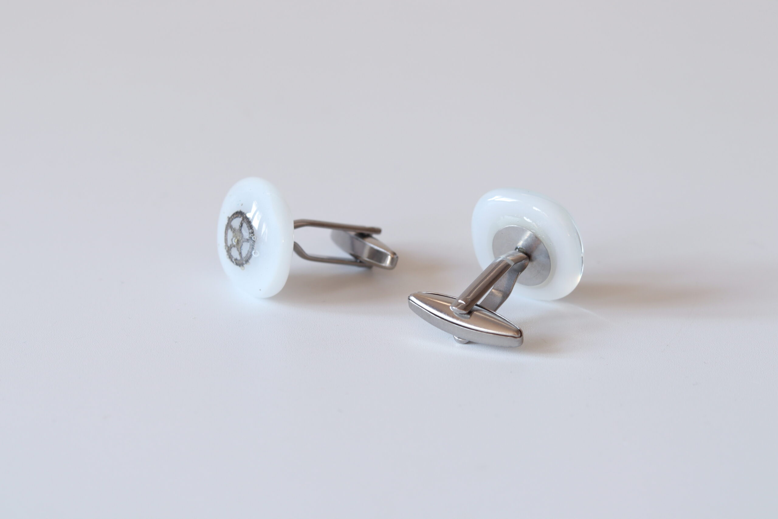 Manžetové knoflíčky Engineer white & bronze - Image 3